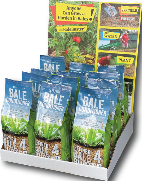 12 Units - BaleBuster1 - Retail Display packaging - Organic one bale formula